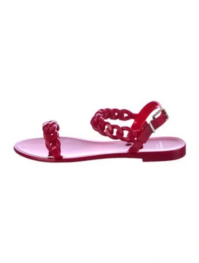 Pre-owned Givenchy Rubber Gladiator Sandals In Pink