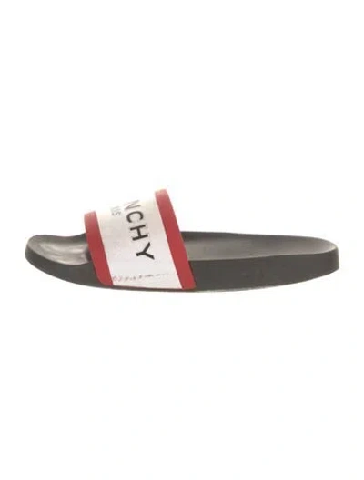 Pre-owned Givenchy Rubber Graphic Print Flats In Gray
