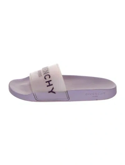 Pre-owned Givenchy Rubber Graphic Print Flats In White