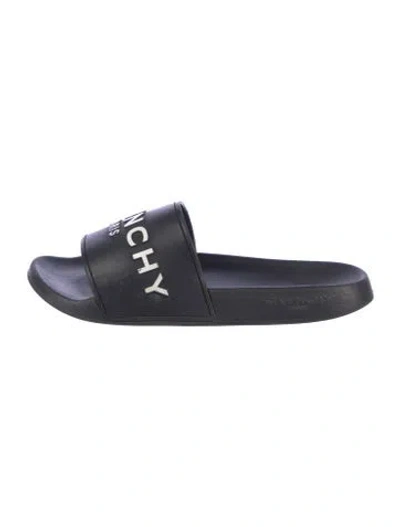 Pre-owned Givenchy Rubber Graphic Print Slides In Multi