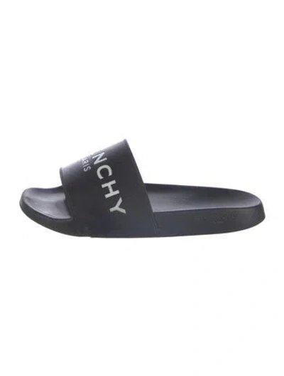 Pre-owned Givenchy Rubber Graphic Print Slides In Multi