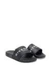 Givenchy Monochrome Logo-print Slides In Black