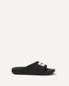 Givenchy Label Flat Mules In Black Rubber Women In Multi