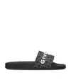 Givenchy Sandalo Slide Con Logo In Black