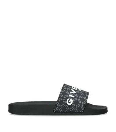 GIVENCHY RUBBER MONOGRAM LOGO SLIDES