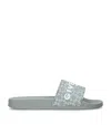 Givenchy Monogram Rubber Slides In Grey