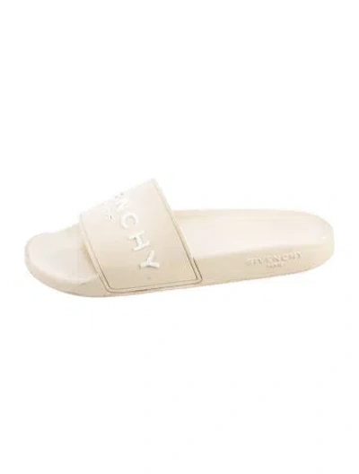 Pre-owned Givenchy Rubber Mules In Neutral