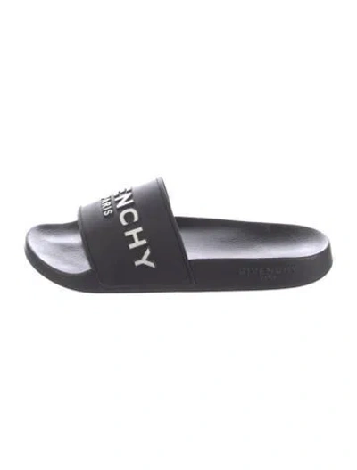 Pre-owned Givenchy Rubber Printed Flats In Black