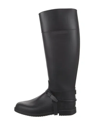 Pre-owned Givenchy Rubber Rain Boots In Black