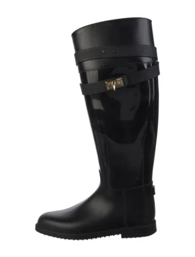 Pre-owned Givenchy Rubber Rain Boots In Black