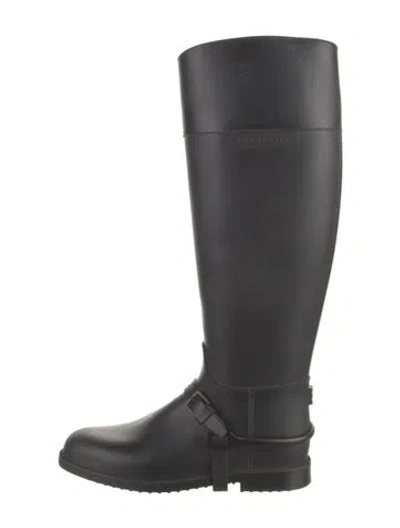 Pre-owned Givenchy Rubber Rain Boots In Black