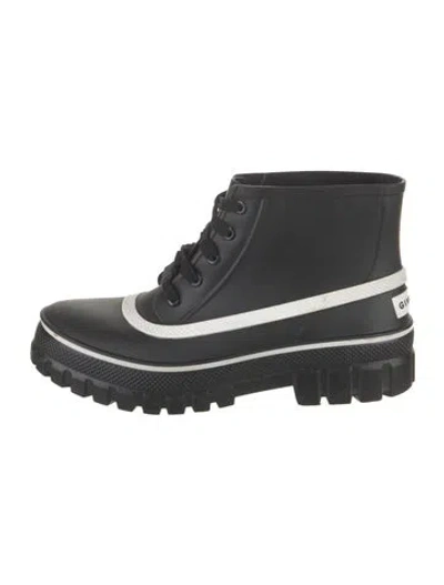 Pre-owned Givenchy Rubber Rain Boots In Black