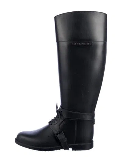 Pre-owned Givenchy Rubber Rain Boots In Black