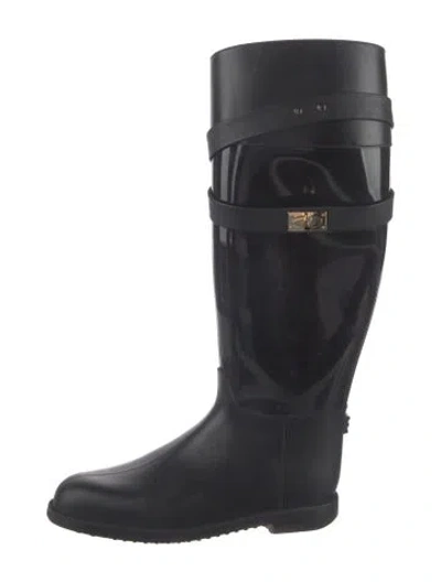 Pre-owned Givenchy Rubber Rain Boots In Black