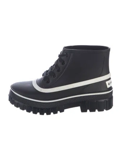 Pre-owned Givenchy Rubber Rain Boots In Blue