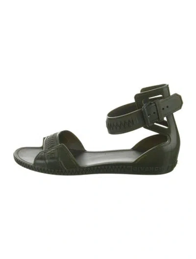 Pre-owned Givenchy Rubber Sandals In Green
