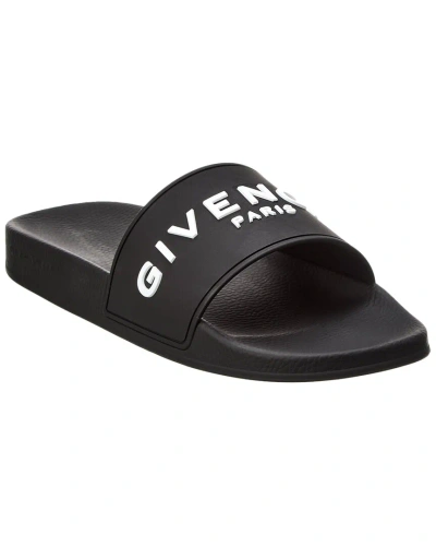 Givenchy Logo Slides In Black