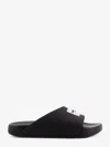 Givenchy Black Sandals With Wide Band And Contrasting Logo Patch In Rubber Man In Black