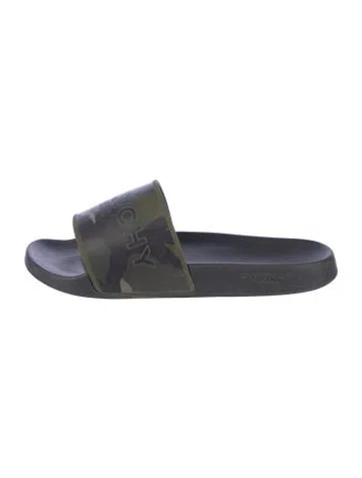 Pre-owned Givenchy Rubber Slides In Black
