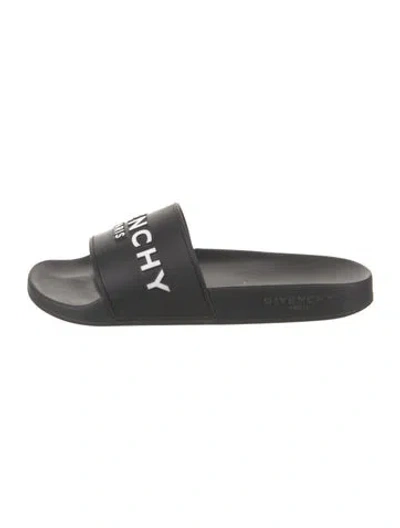 Pre-owned Givenchy Rubber Slides In Black