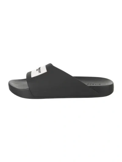 Pre-owned Givenchy Rubber Slides In Black