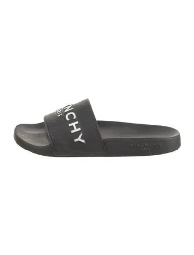 Pre-owned Givenchy Rubber Slides In Black