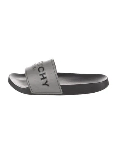 Pre-owned Givenchy Rubber Slides In Black
