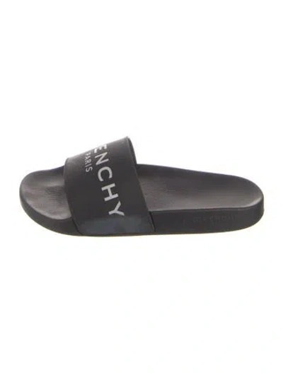 Pre-owned Givenchy Rubber Slides In Blue