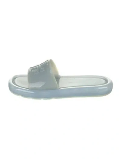 Pre-owned Givenchy Rubber Slides In Blue