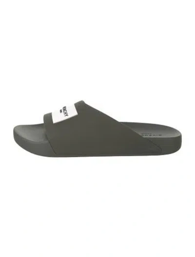Pre-owned Givenchy Rubber Slides In Green