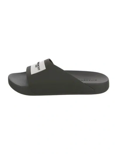 Pre-owned Givenchy Rubber Slides In Green