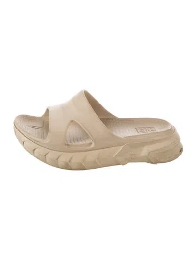Pre-owned Givenchy Rubber Slides In Neutrals
