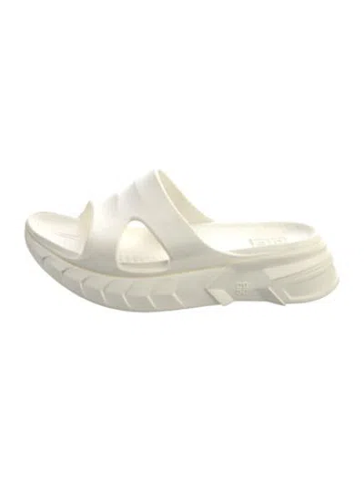 Pre-owned Givenchy Rubber Slides In Neutrals