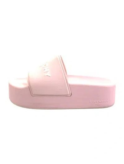Pre-owned Givenchy Rubber Slides In Pink