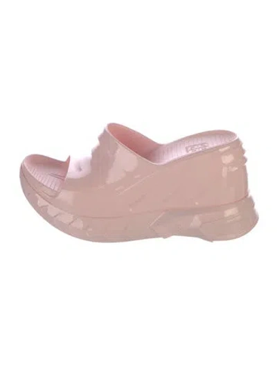 Pre-owned Givenchy Rubber Slides In Pink