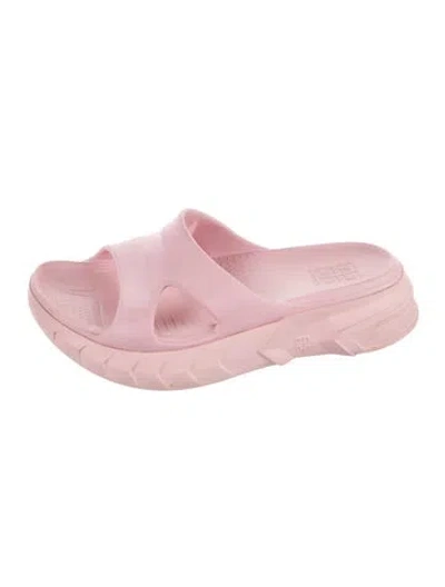 Pre-owned Givenchy Rubber Slides In Pink