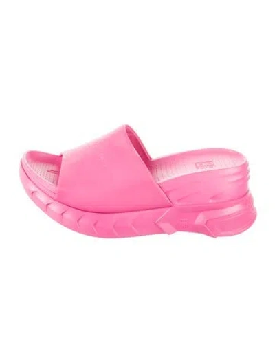 Pre-owned Givenchy Rubber Slides In Pink