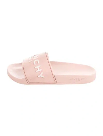 Pre-owned Givenchy Rubber Slides In Pink