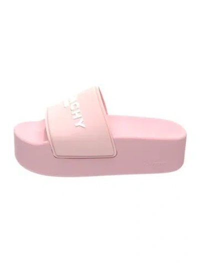 Pre-owned Givenchy Rubber Slides In Pink