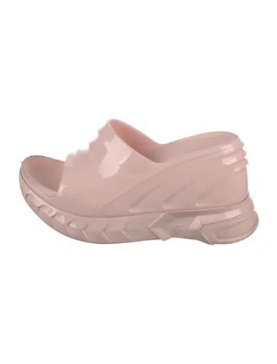 Pre-owned Givenchy Rubber Slides In Pink