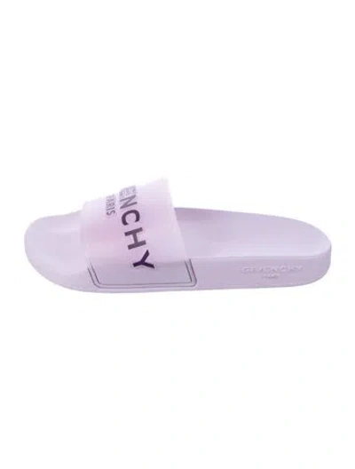 Pre-owned Givenchy Rubber Slides In Purple