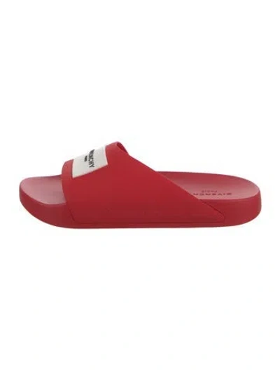 Pre-owned Givenchy Rubber Slides In Red