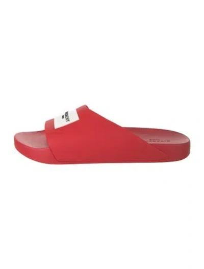 Pre-owned Givenchy Rubber Slides In Red