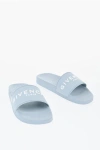 Givenchy Rubber Slides With Embossed Logo In Blue