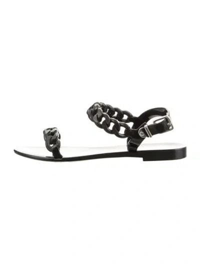 Pre-owned Givenchy Rubber Slingback Sandals In Black