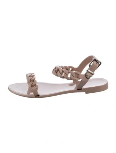 Pre-owned Givenchy Rubber Slingback Sandals In Neutral