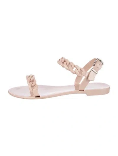 Pre-owned Givenchy Rubber Slingback Sandals In Neutral