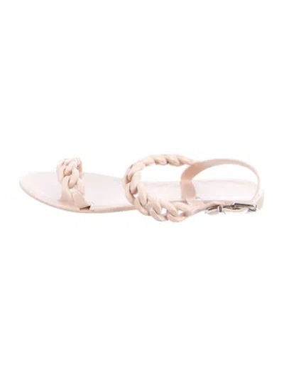 Pre-owned Givenchy Rubber Slingback Sandals In Pink