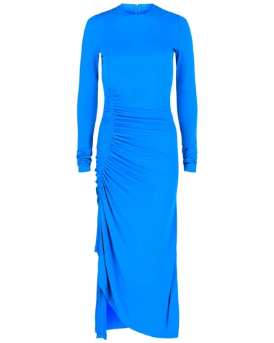 Givenchy Ruched Maxi Dress In 40028-aquamarine