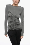 Givenchy Ruched Top With Padded Shoulders